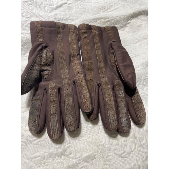 Vintage Brown Leather & Wool Lined Gloves For Men - Picture 2 of 4